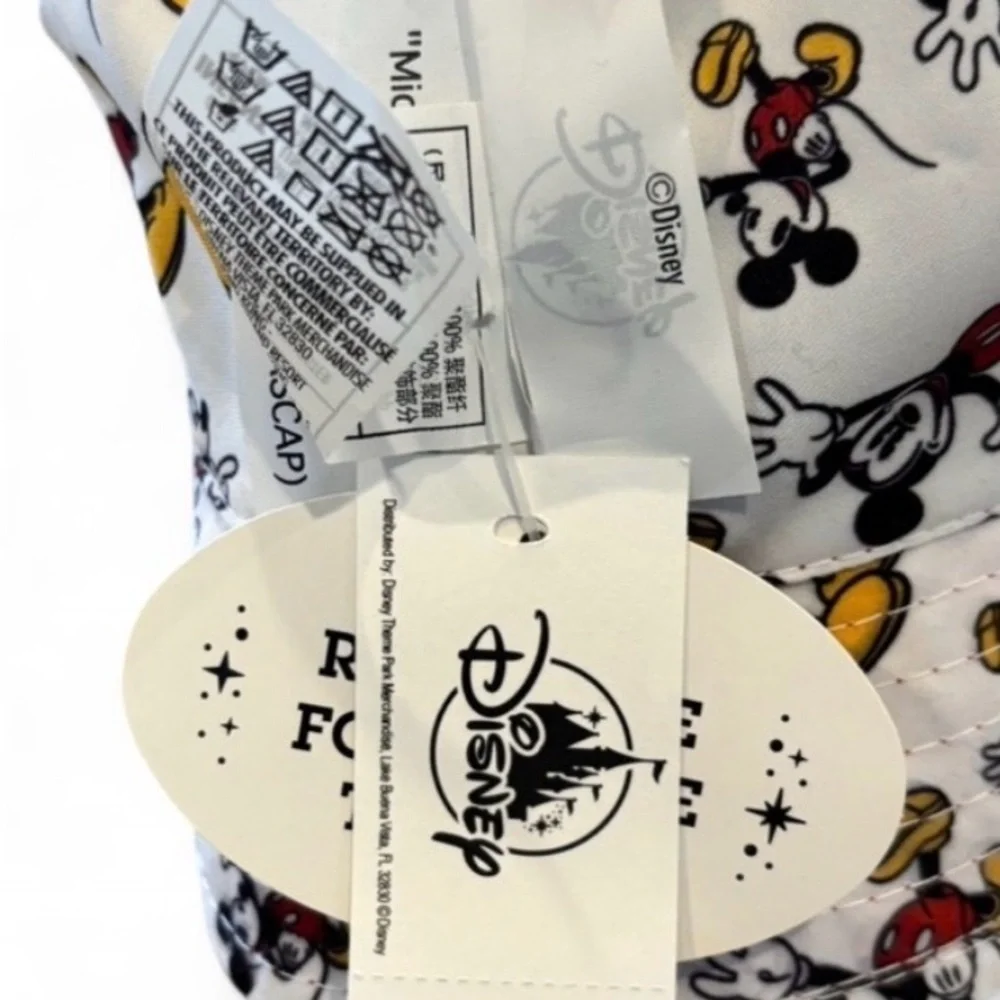 NWT Disney Mickey Mouse Reversible Bucket Hat Toddler Red Black White